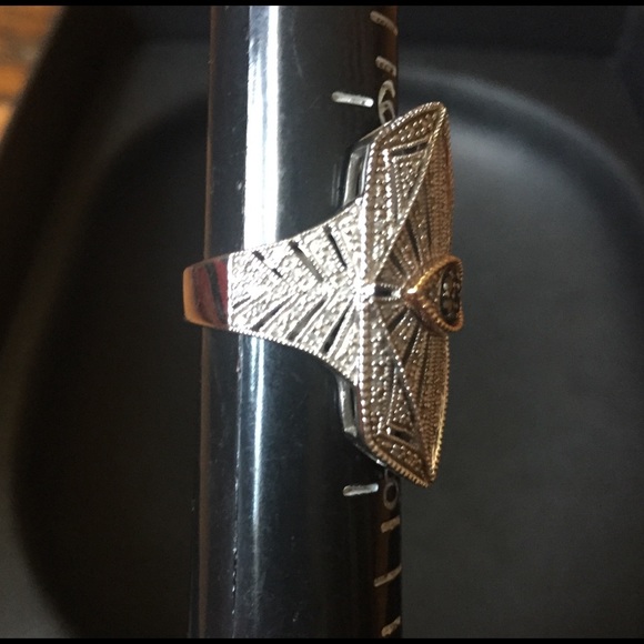 Diamond Eye Ring Sterling Silver 925 - Picture 4 of 8